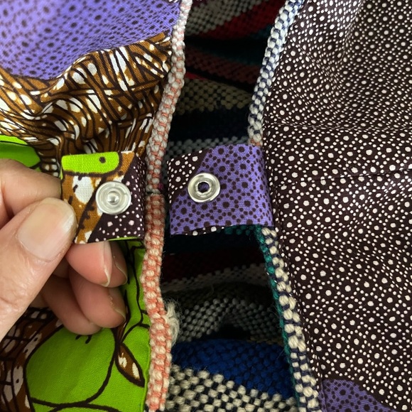 Anthropologie Maud Fourier Reversible Striped Tote NWT Colorful Serape Bag - Picture 13 of 16